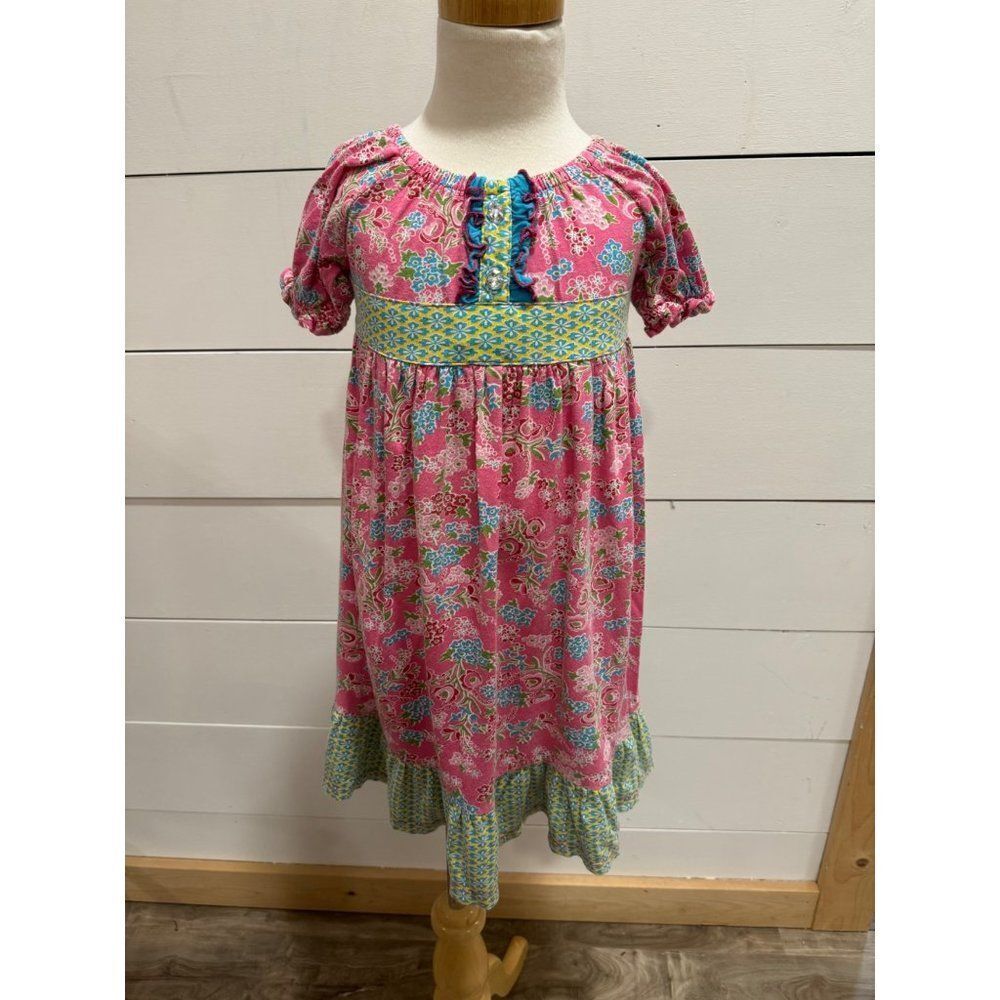 Flit & Flitter Girls 3T Dress Ruffle Hem Spring Floral